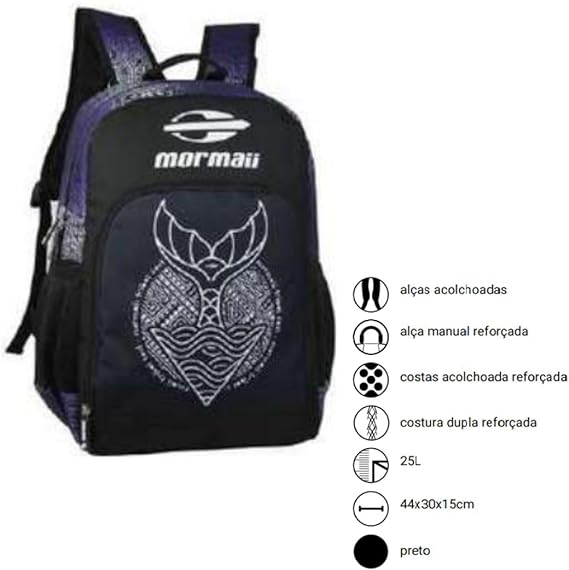 Mochila Mormaii Reforçada Casual MOR-0245 Original