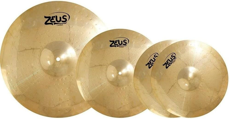 Kit de Pratos Zeus Beginner BRASS SET C 14 16 20 + BAG