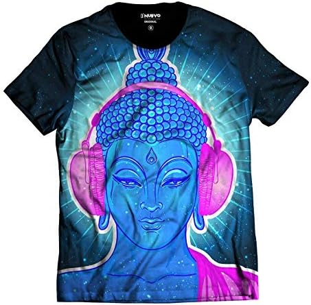 Camiseta Buda Rapper Psicodélico Azul