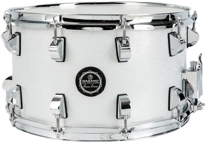 Caixa de Bateria Nagano Big Beat 14x8 Madeira SVS Silver Sparkle