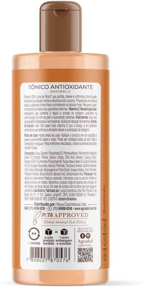 Tonico Antioxidante Natural C 200ml Agradal