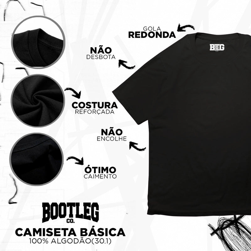 Camiseta Bootleg CO. Mamonas Assasinas Brasília - Preto