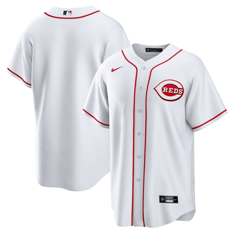 Camisa MLB Cincinnati Reds - C/ (De la Cruz 44) e S/ Número e Nome - Branco