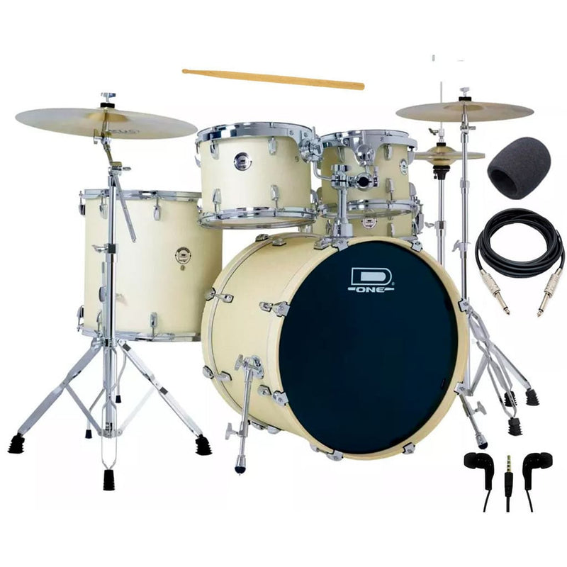 Bateria Acústica D One Rocket Dr20 Satin Sparkle Branco