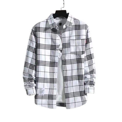 Camisa Social Xadrez Luck Co. Branco