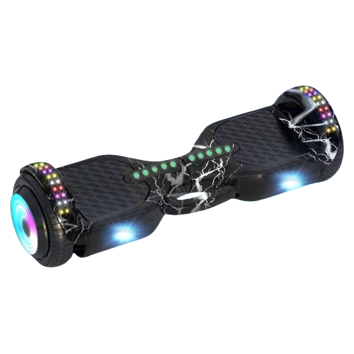 Hoverboard HBD65S Relâmpago Preto 6.5" Motor Brushless Led