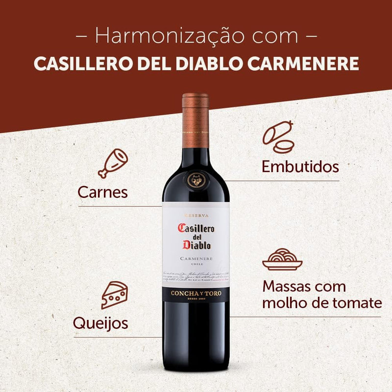 Vinho Del Diablo Concha y Toro Casillero Carmenere 750ml