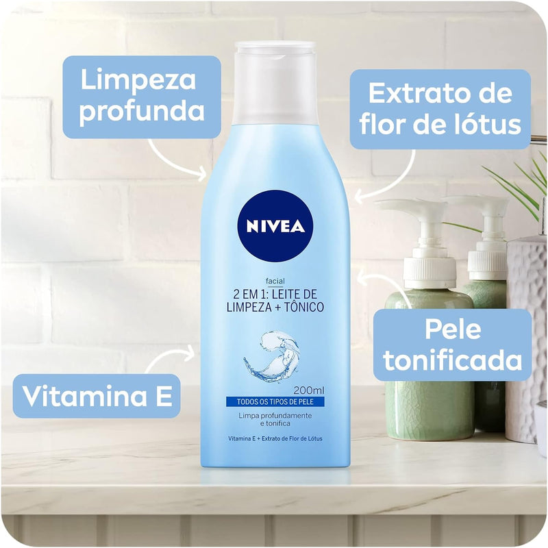 A Loção 2 em 1 200ml - Leite de Limpeza e Tônico