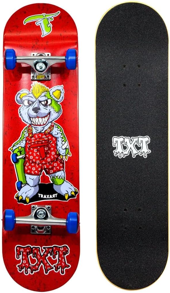 Skate Traxart Crazy Bear Vermelho DZ-280