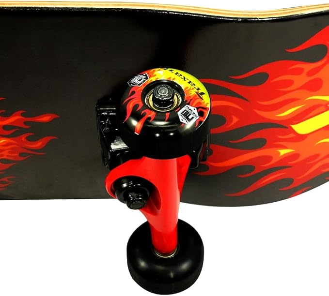 Skate Traxart Fire Preto e Vermelho DZ-277