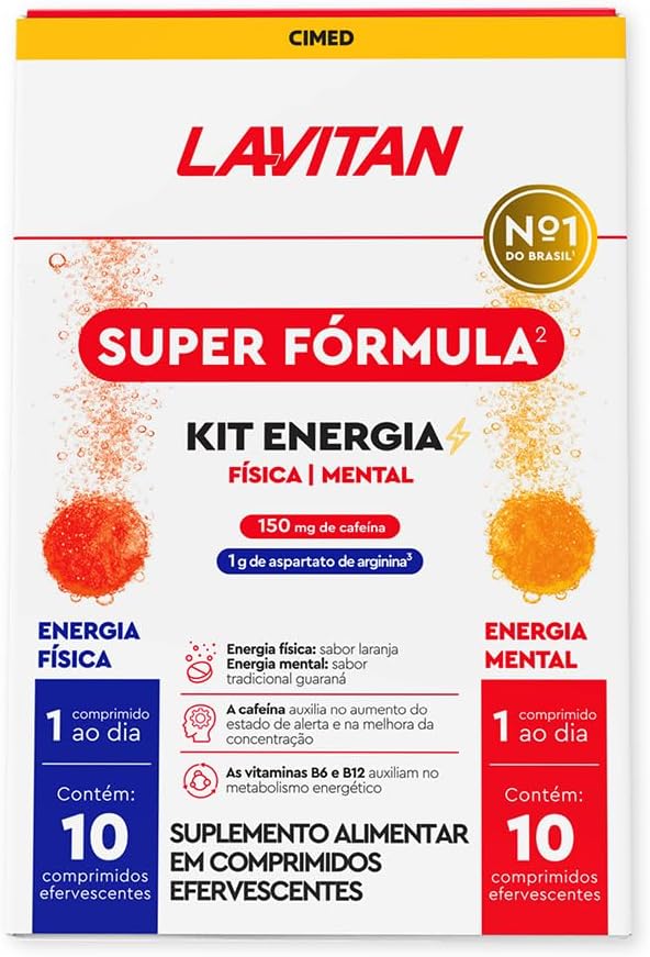 Kit Super Fórmula Vitamina Energia Física e Mental