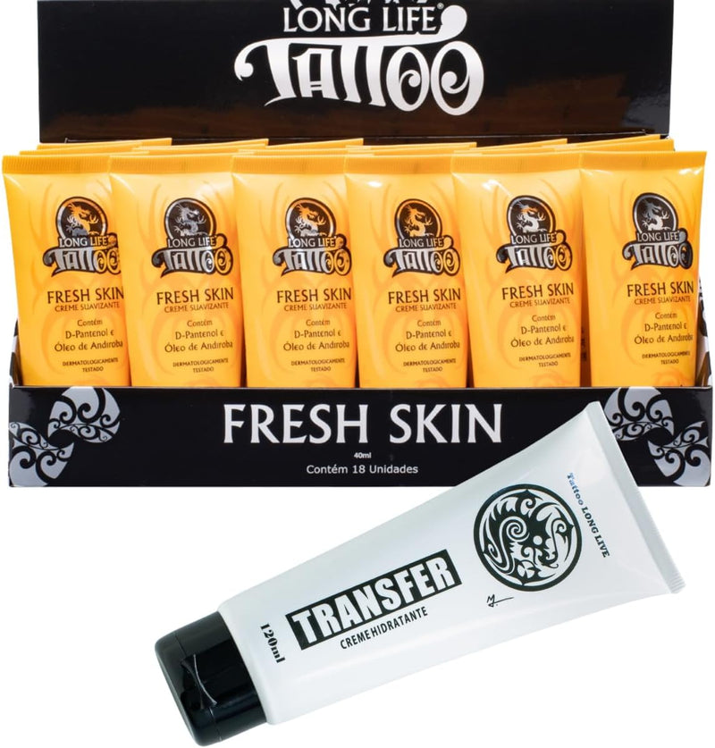 Kit Tatuador Creme 40 ml c/18 unids +1 Transfer Creme 120 ml