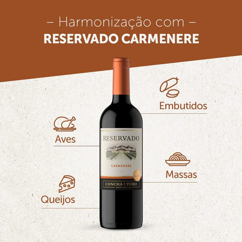 Vinho Concha y Toro Reservado Carmenere 750ml