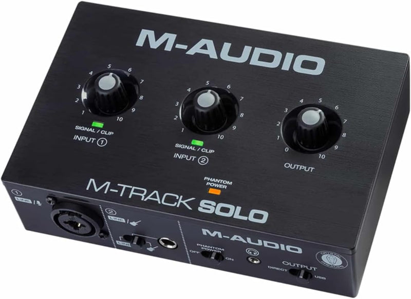 Interface de Áudio M-AUDIO M-Track Solo USB de 2 Canais