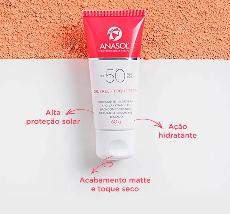 Protetor Solar Facial FPS 50 60g Anasol