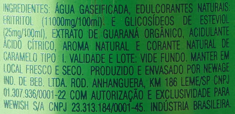 Pack 8x Wewi Guaraná Zero 350ml