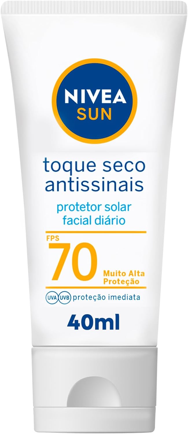 Protetor Solar Facial Toque Seco Antissinais FPS 70 40ml