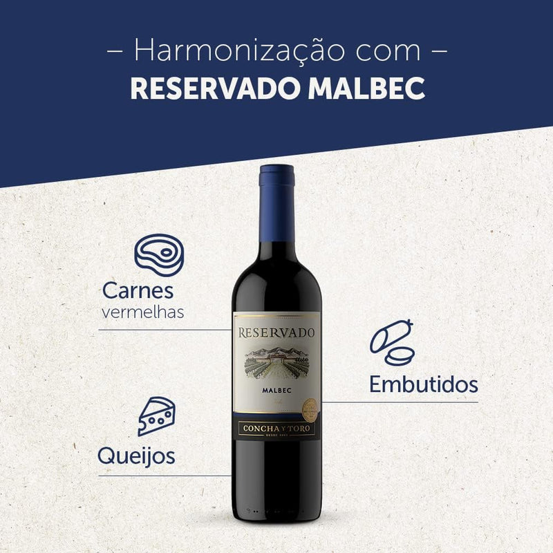 Vinho Concha y Toro Reservado Malbec 750ml