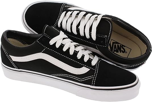 Tênis Vans Old Skool Preto/Branco Masculino 35, Feminino 36