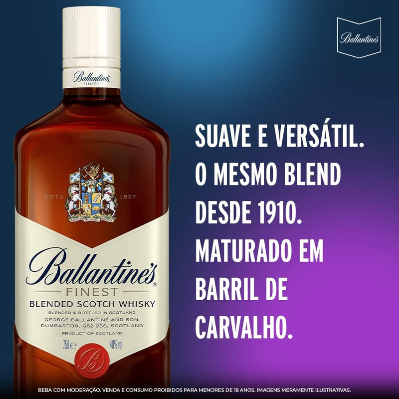 Whisky Ballantine's Finest Blended Escocês 750ml