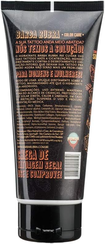 Hidratante Tattoo Barba Rubra C/ Filtro Solar 100ml