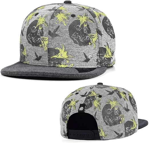 Snapback Anth Co. Caveira Mescla Cinza