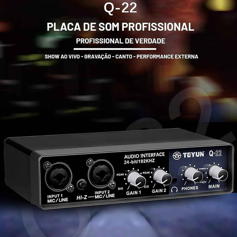 Interface de Áudio Dazzy Teyun Q-22