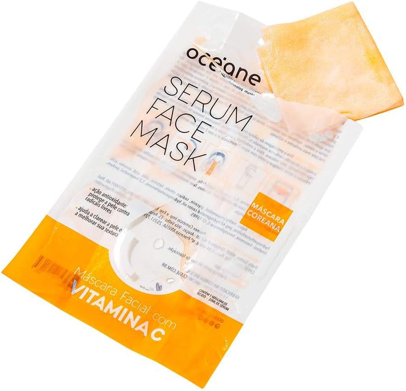 Kit 2x Máscara Facial com Vitamina C - Serum Face Mask 20ml