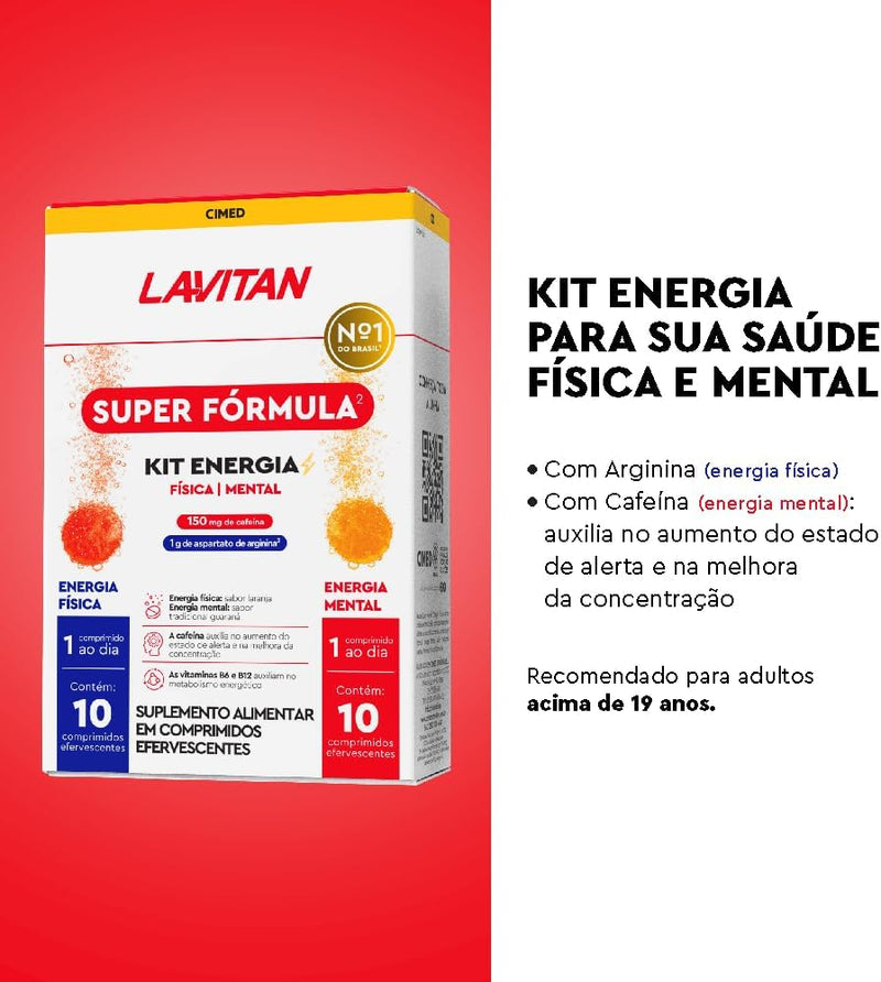 Kit Super Fórmula Vitamina Energia Física e Mental