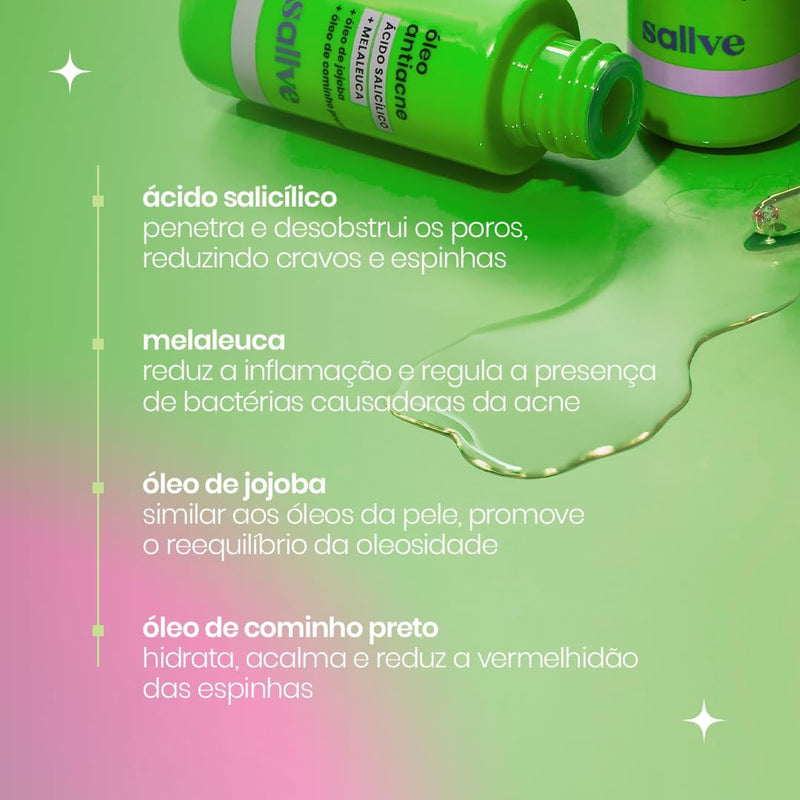 Óleo Antiacne 30g - Ácido Salicílico Melaleuca