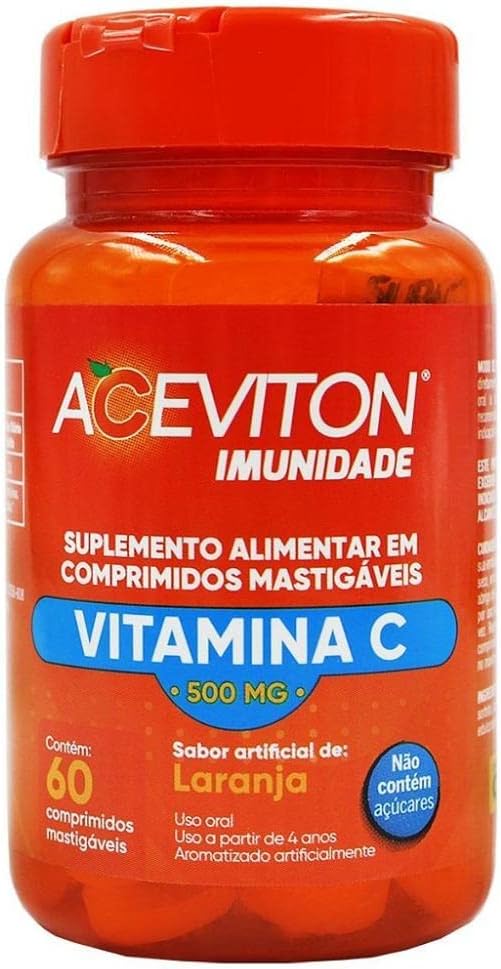 Vitamina C Imunidade 60 Comprimidos Mastigáveis Aceviton