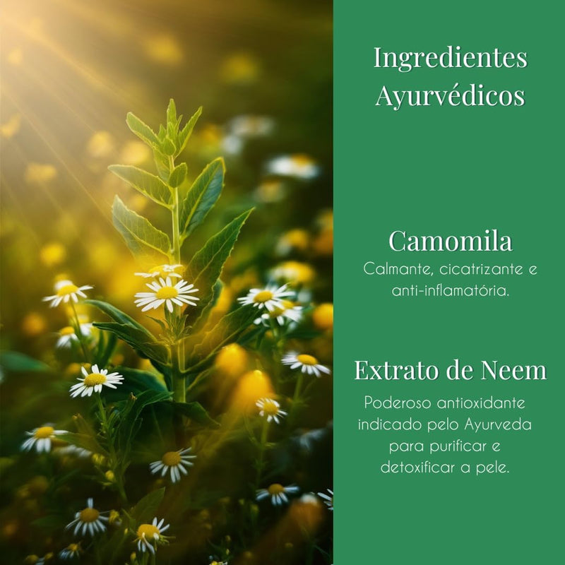 Tônico Facial Natural com Neem e Camomila Ayurveda 120ml