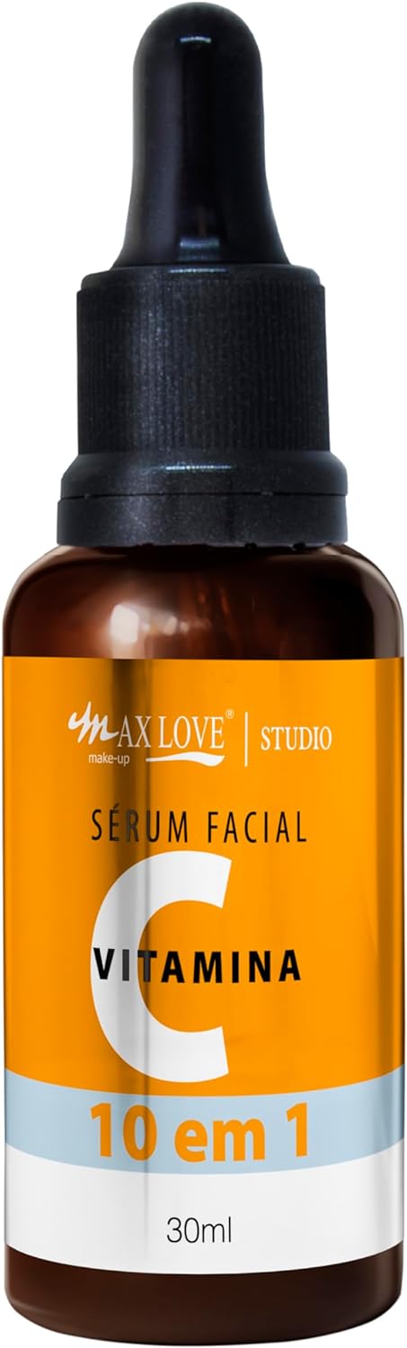 Sérum Facial Vitamina C 10 em 1 Pele Hidratada, Macia e Iluminada 30ml Max Love