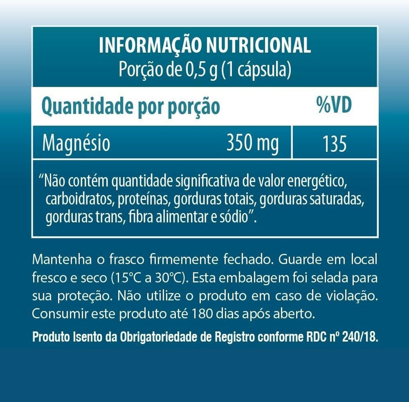 Triple Magnésio Complex 350mg Vitgold 60 cápsulas