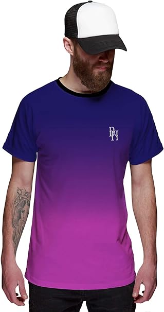 Camiseta Di Nuevo Roxa e Azul Degradê