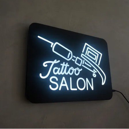 Letreiro Led Luminoso Tattoo Salon