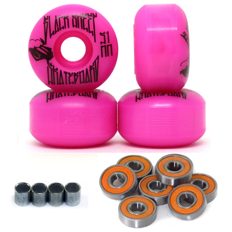 KIT BLACK SHEEP Rodas 51mm + Rolamentos C Rosa