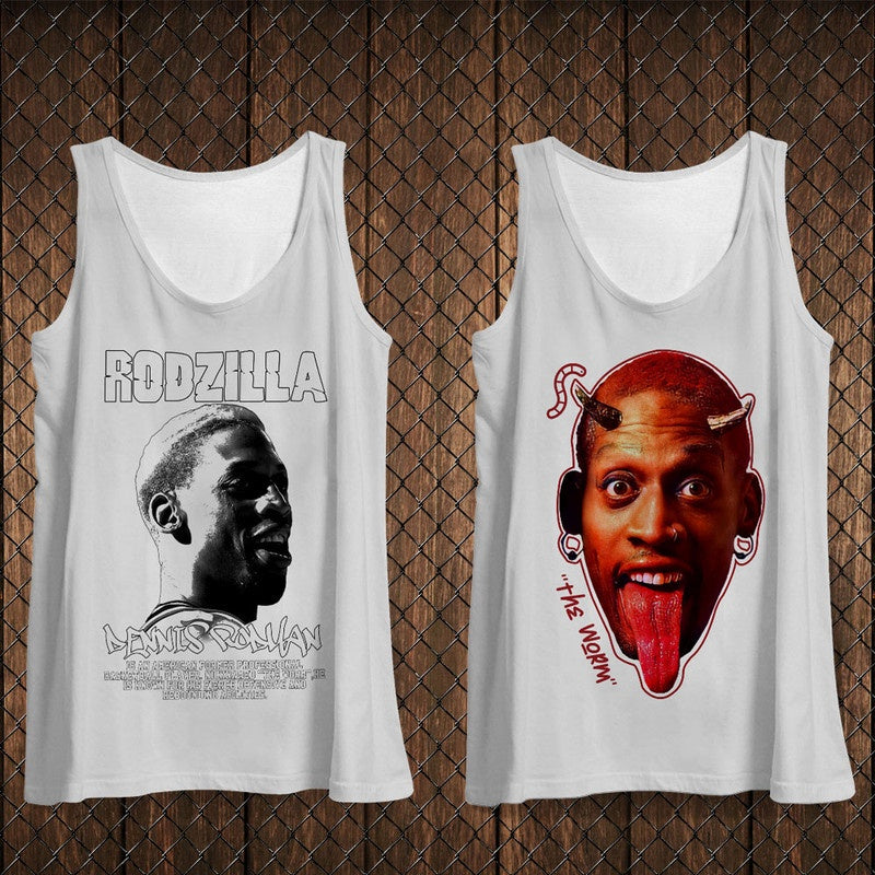 KIT 2 REGATAS Dennis Rodman Rodzilla + Caricatura