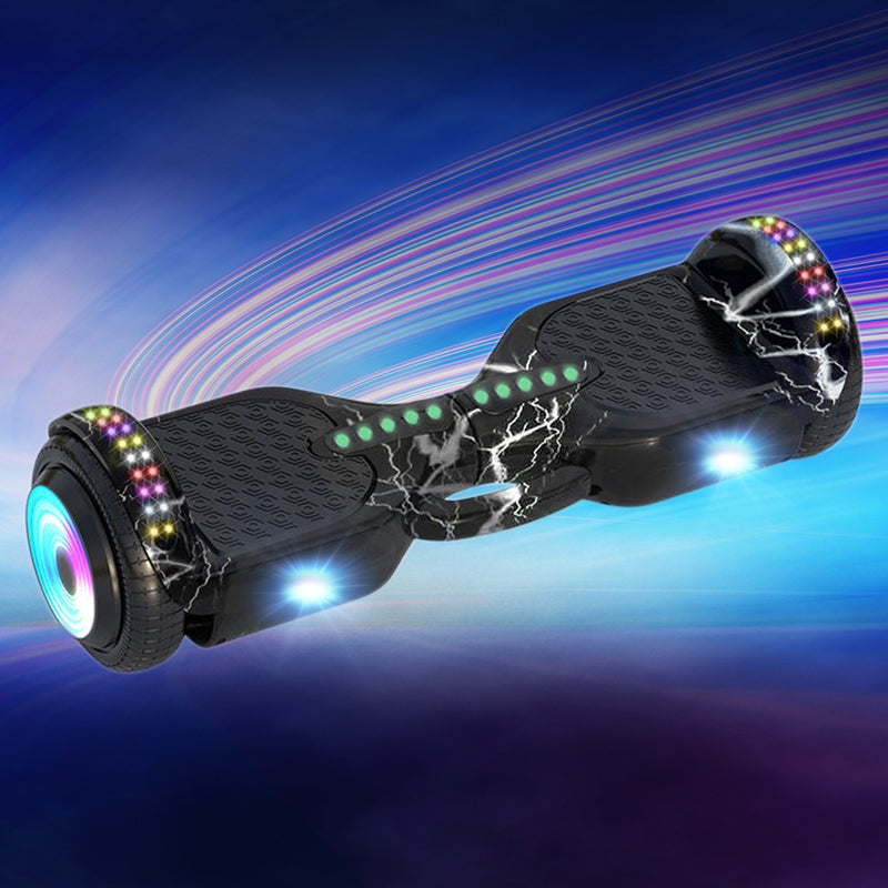 Hoverboard HBD65S Relâmpago Preto 6.5" Motor Brushless Led