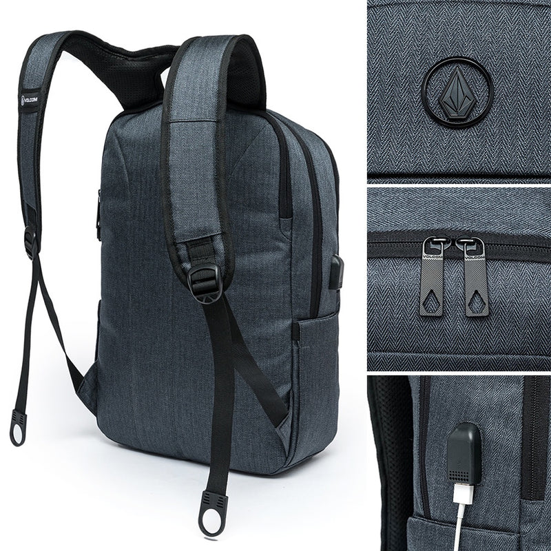 Mochila Volcom USB Notebook Cinza