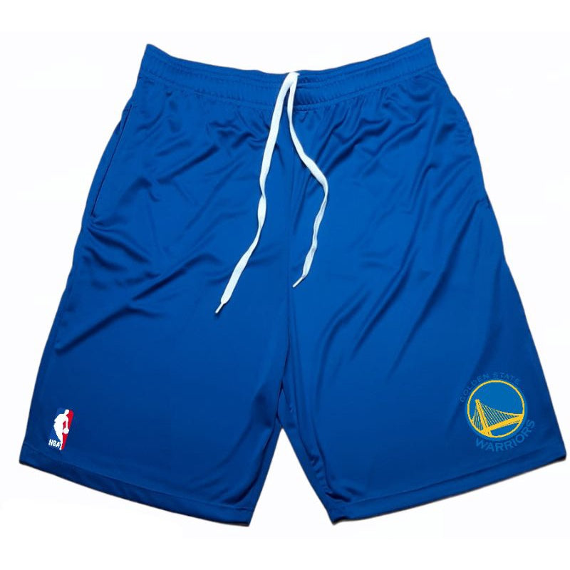 Short NBA Dri-Fit Treino Warriors - Branco Azul