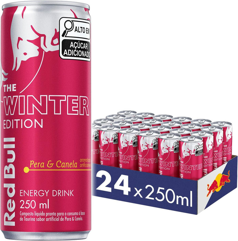 Pack c/ 24 Latas Red Bull Winter Edition Pera e Canela 250ml