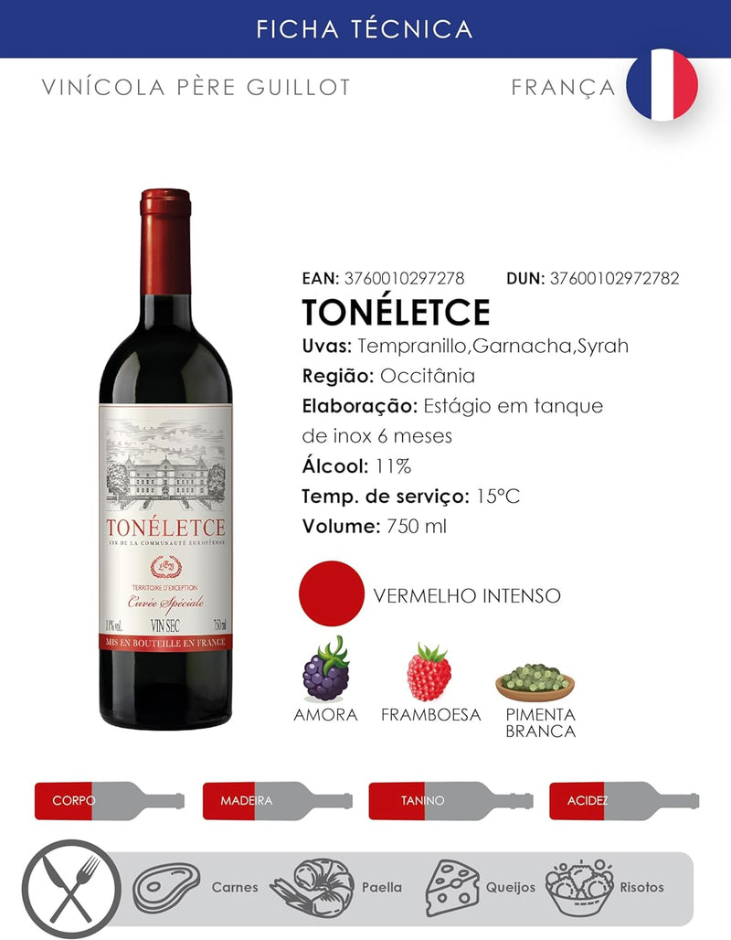 Vinho Tonéletce Tinto Francês 750ml