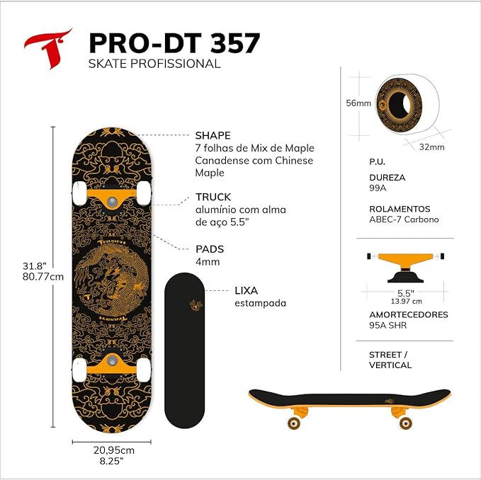 Skate Traxart DT-357 Completo