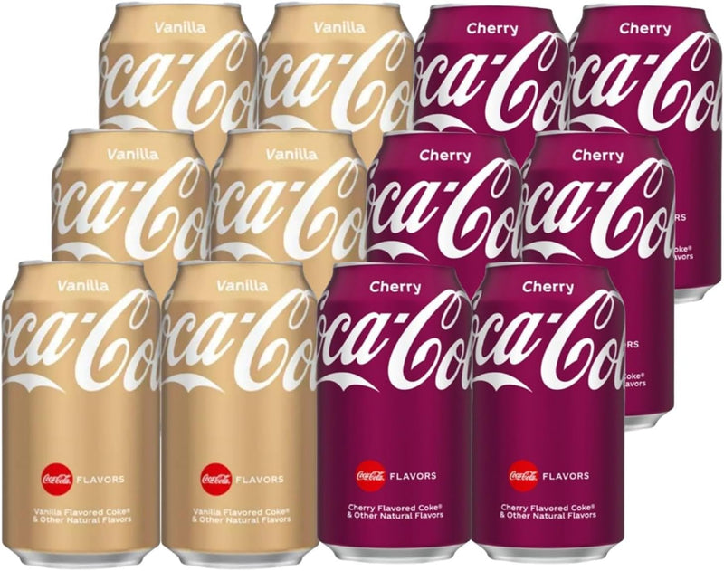 Kit 12x Coca Cola Importadas Cereja e Baunilha 330ml