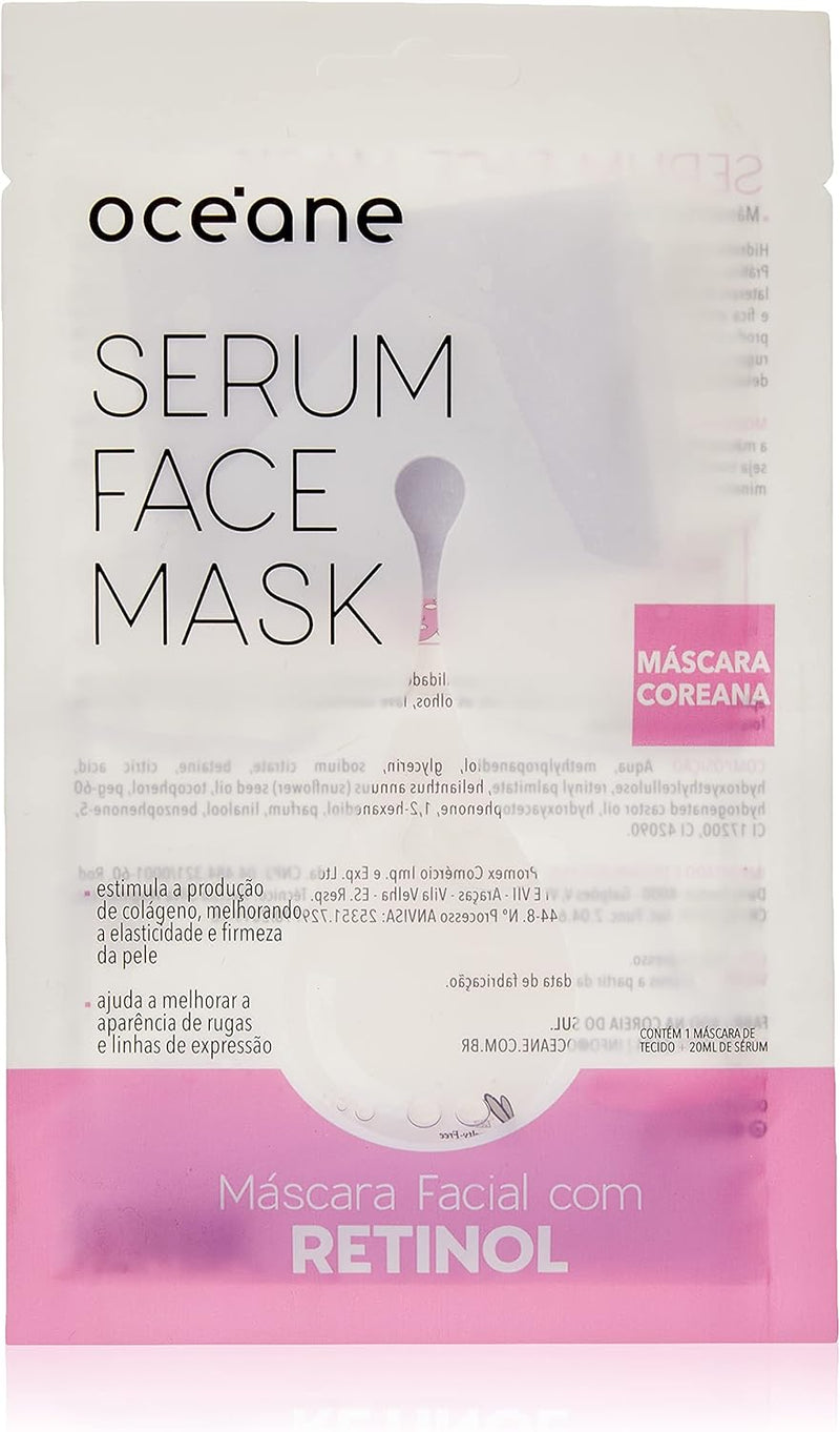 Kit 2x Máscara Facial com Retinol Serum Face Mask 20ml - PROMOÇÃO PROGRESSIVA