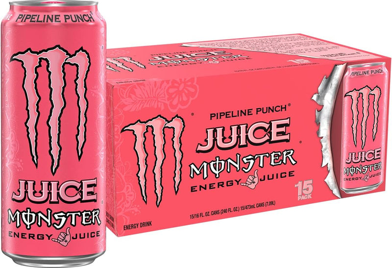 Kit 15x Monster Energy Juice Pipeline Punch 473 ml