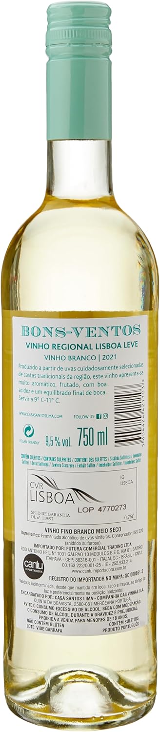 Vinho Casa Santos Lima Quinta De Bons Ventos Fresh Branco