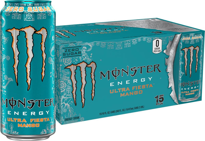 Kit 15x Monster Energy Ultra Fiesta Mango Sem Açúcar