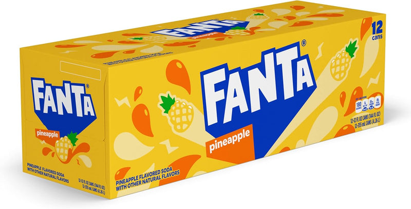 Pack 12x Fanta Pineapple 355ml